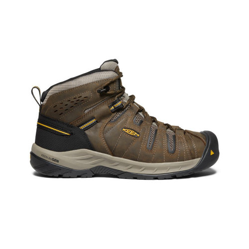 KEEN Men's Flint II (Steel Toe) Boot - Cascade Brown / Golden Rod - 1023228 - Profile