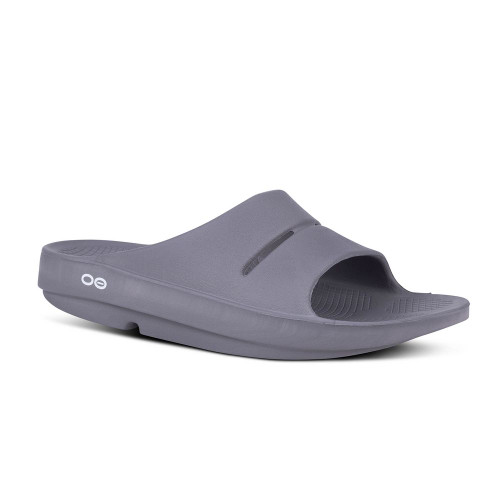 OOFOS OOahh Slide Sandal - Slate - 1100/Slate - Angle