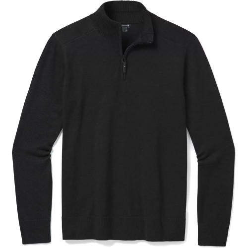 Smartwool Men's Sparwood Half Zip Sweater - Charcoal Heather - SW016427-010 - Profile