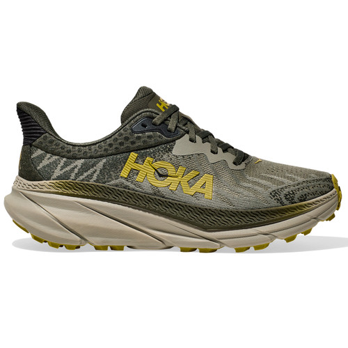 HOKA ONE ONE Men's Challenger 7 - Olive Haze / Forest Cover (Medium Width) - 1134497-OZF - Profile