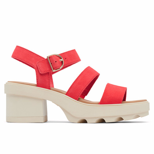 Sorel Women's Joanie Heel Ankle Strap - Red Glo / Honey White - 2069761-617 - Profile 