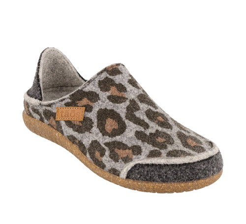 Taos Footwear Women's Convertawool - Charcoal Leopard - CNW-3303-CHAL - Angle