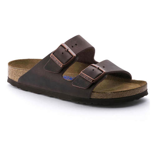 Birkenstock Arizona Soft Footbed - Habana Oiled Leather (Regular Width) - 452761 - Angle