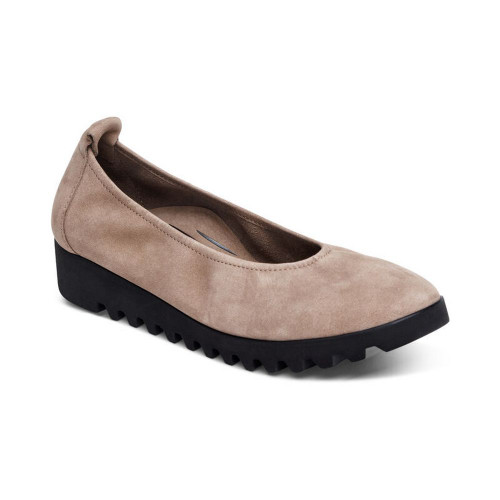 Aetrex Women's Brianna Ballet Flat - Taupe - BW102 - Angle