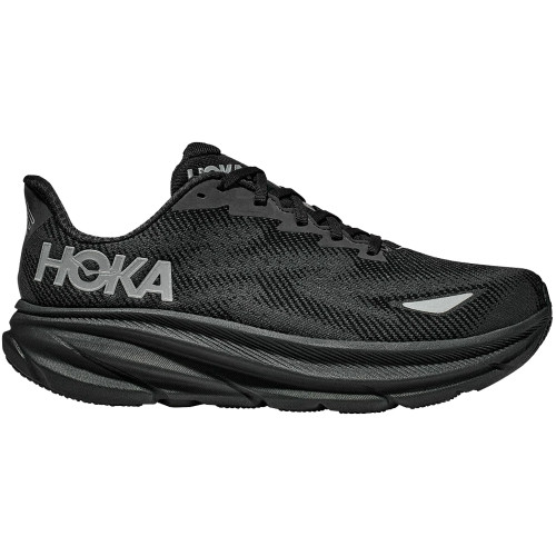HOKA ONE ONE Men's Clifton 9 GTX - Black / Black (Medium Width) - 1141470-BBLC - Profile