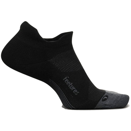 Feetures Men's Elite Max Cushion No Show Tab Socks - Black - EC50159 - Profile