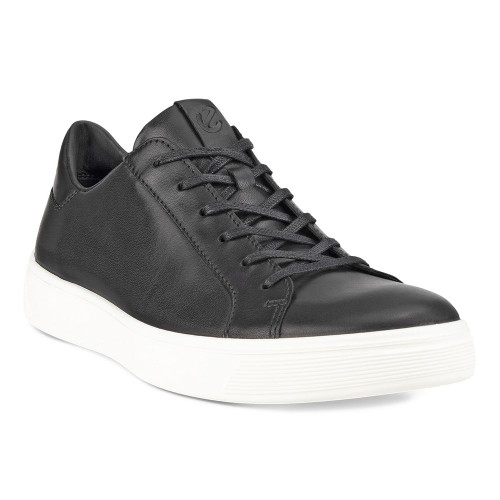 ECCO Men's Street Tray Sneaker - Black - 504784-01001 - Angle