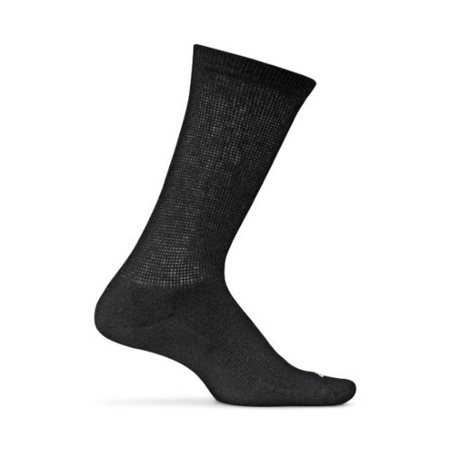 Feetures Therapeutic Cushion Crew Socks - Black - F100301