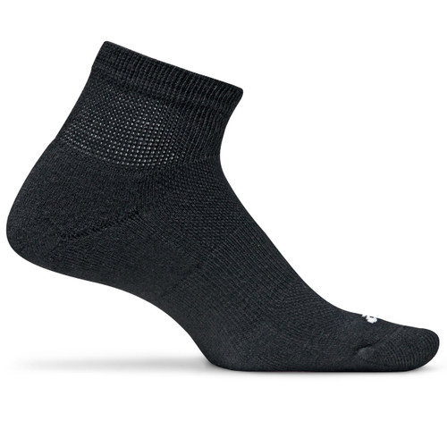 Feetures Therapeutic Light Cushion Quarter Socks - Black - F200301
