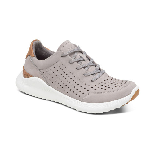 Aetrex Women's Laura Arch Support Sneakers - Grey - AS156 - Angle
