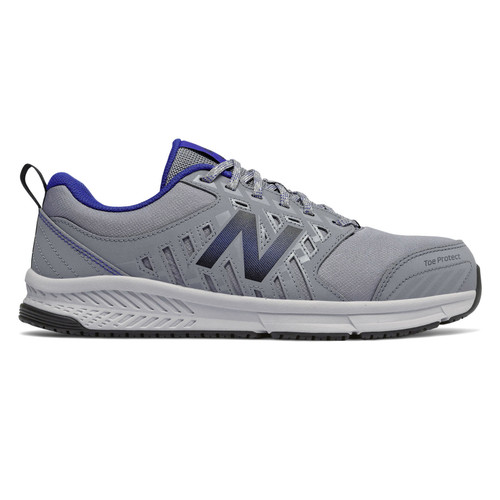New Balance Men's 412 Alloy Toe - Grey with Royal Blue - MID412G1 - Profile